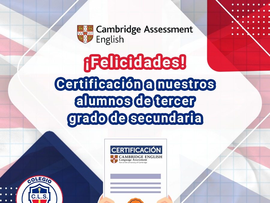 CERTIFICACIÓN DE NIVEL DE INGLÉS EN SECUNDARIA