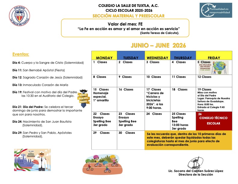 AGENDA JUNIO MAT Y PREESC