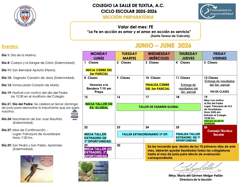 AGENDA JUNIO PREPA