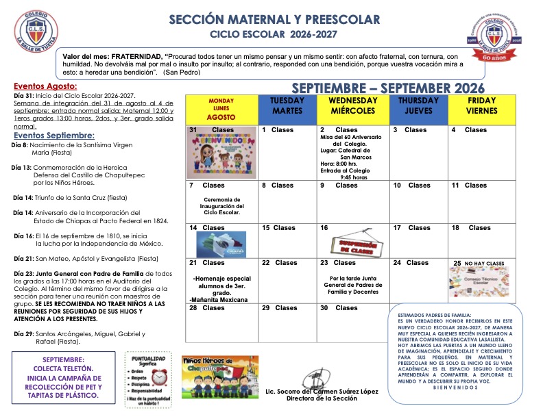AGENDA SEP MAT Y PREESC